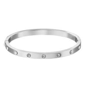 KATE SPADE • Silver Set In Stone Bangle Bracelet